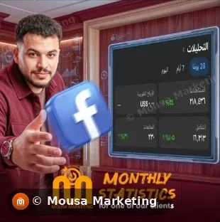 تقرير شهري لصفحة فيسبوك لأحد عملاء Mousa Marketing